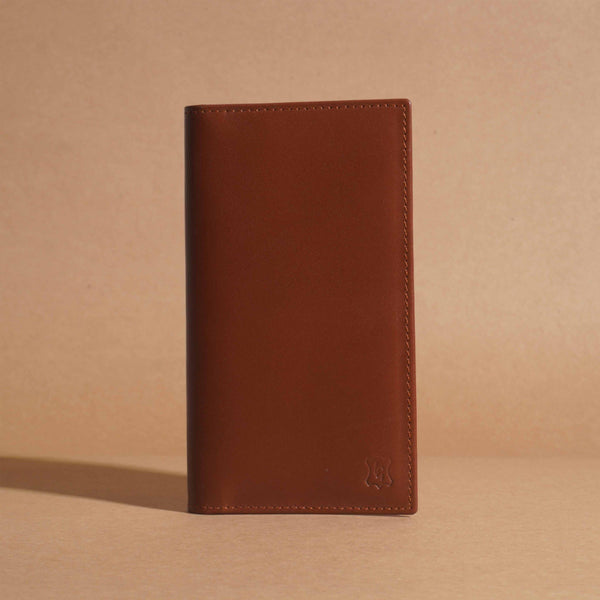 Glossy Travel Long Wallet – Chocolate Brown